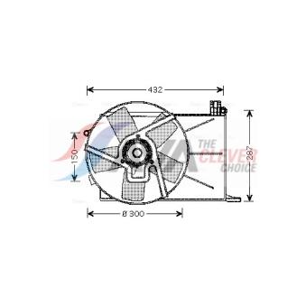 Ventilateur, refroidissement du moteur AVA QUALITY COOLING OL7510