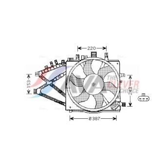 Ventilateur, refroidissement du moteur AVA QUALITY COOLING OL7521