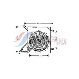 Ventilateur, refroidissement du moteur AVA QUALITY COOLING OL7534