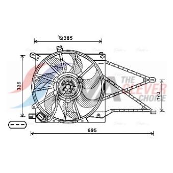 Ventilateur, refroidissement du moteur AVA QUALITY COOLING OEM 134386