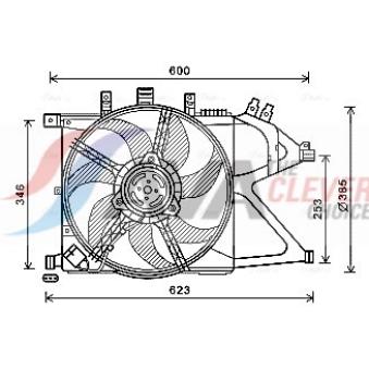 Ventilateur, refroidissement du moteur AVA QUALITY COOLING OL7660