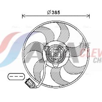 Ventilateur, refroidissement du moteur AVA QUALITY COOLING OL7670