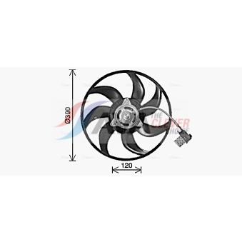 Ventilateur, refroidissement du moteur AVA QUALITY COOLING OL7714
