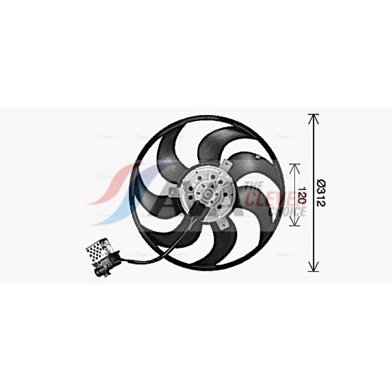 Ventilateur, refroidissement du moteur AVA QUALITY COOLING OL7727 - Visuel 1