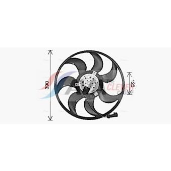 Ventilateur, refroidissement du moteur AVA QUALITY COOLING OL7737