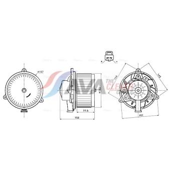 Pulseur d'air habitacle AVA QUALITY COOLING OL8752