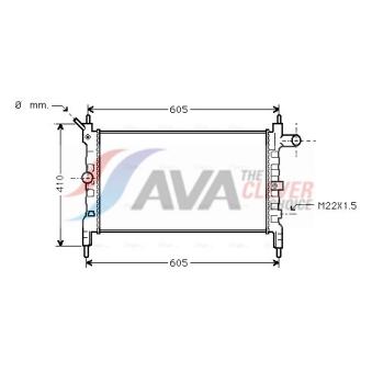 Radiateur, refroidissement du moteur AVA QUALITY COOLING OEM 90421903