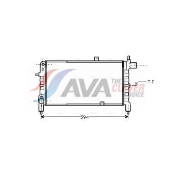 Radiateur, refroidissement du moteur AVA QUALITY COOLING OLA2074