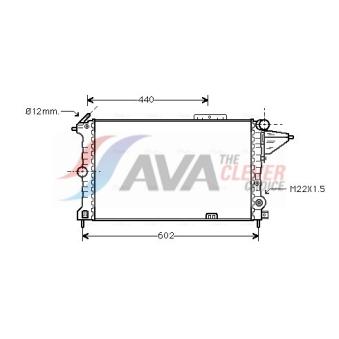 Radiateur, refroidissement du moteur AVA QUALITY COOLING OLA2119