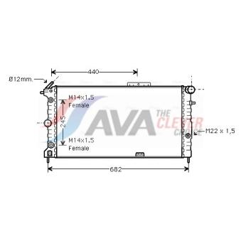 Radiateur, refroidissement du moteur AVA QUALITY COOLING OLA2136