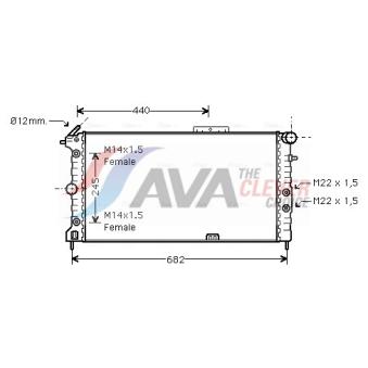 Radiateur, refroidissement du moteur AVA QUALITY COOLING OLA2173