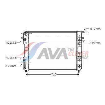 Radiateur, refroidissement du moteur AVA QUALITY COOLING OEM 6302006