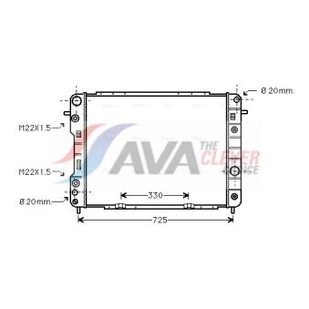 Radiateur, refroidissement du moteur AVA QUALITY COOLING OEM 6302004