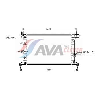 Radiateur, refroidissement du moteur AVA QUALITY COOLING OLA2219