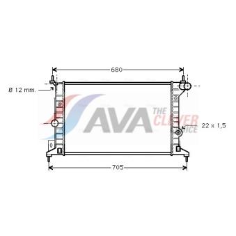 Radiateur, refroidissement du moteur AVA QUALITY COOLING OLA2242