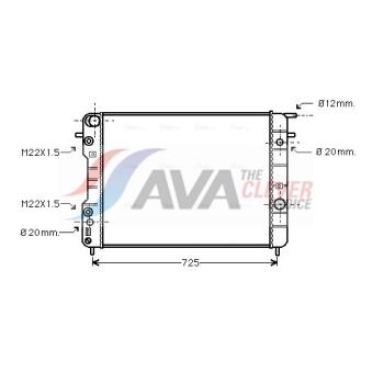 Radiateur, refroidissement du moteur AVA QUALITY COOLING OEM 6302006