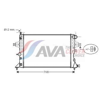 Radiateur, refroidissement du moteur AVA QUALITY COOLING OEM 93277996