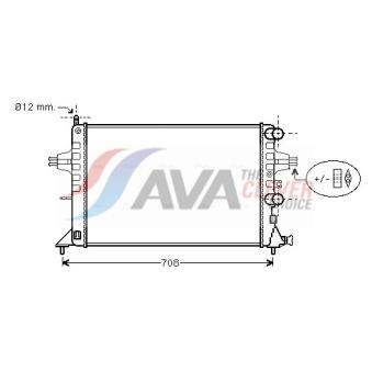 Radiateur, refroidissement du moteur AVA QUALITY COOLING OEM 09193264