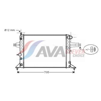 Radiateur, refroidissement du moteur AVA QUALITY COOLING OEM 90770725