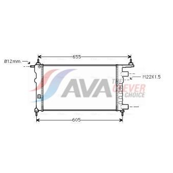 Radiateur, refroidissement du moteur AVA QUALITY COOLING OEM 90531547