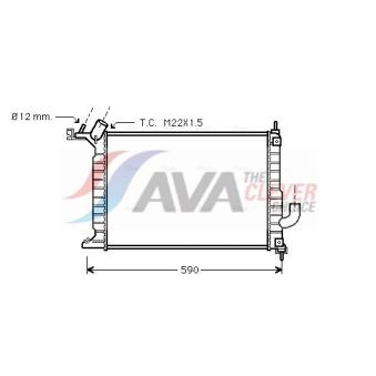 Radiateur, refroidissement du moteur AVA QUALITY COOLING OLA2275