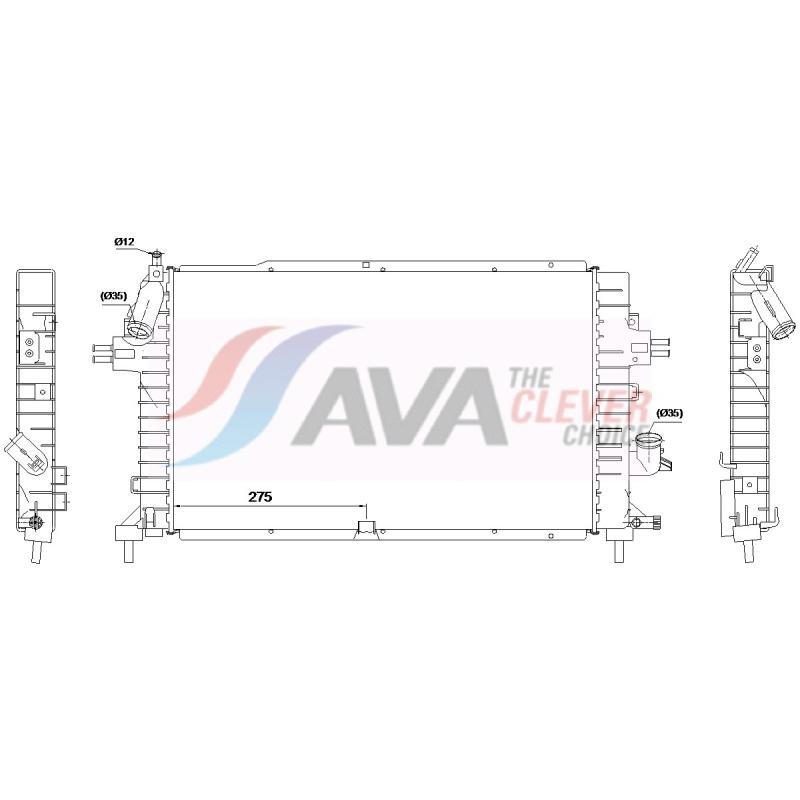 Radiateur, refroidissement du moteur AVA QUALITY COOLING OLA2364 - Visuel 1