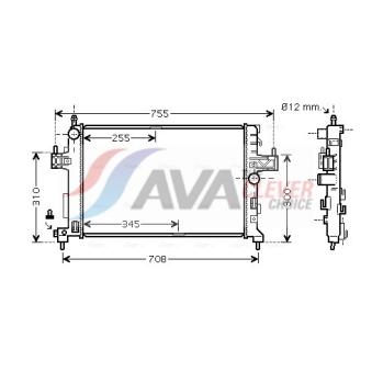 Radiateur, refroidissement du moteur AVA QUALITY COOLING OLA2380 pour OPEL CORSA 1.7 CDTI - 100cv