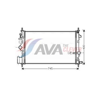 Radiateur, refroidissement du moteur AVA QUALITY COOLING OLA2474 pour RENAULT LAGUNA 2.0 CDTI - 110cv