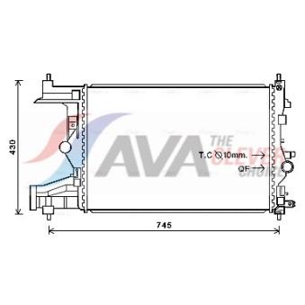 Radiateur, refroidissement du moteur AVA QUALITY COOLING OLA2484