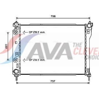 Radiateur, refroidissement du moteur AVA QUALITY COOLING OLA2626