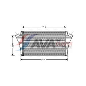 Intercooler, échangeur AVA QUALITY COOLING OLA4361