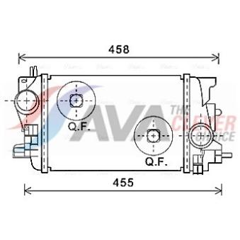 Intercooler, échangeur AVA QUALITY COOLING OEM 13283253