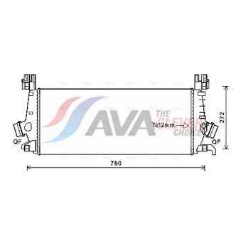 Intercooler, échangeur AVA QUALITY COOLING OEM 1302259
