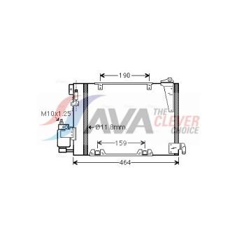 Condenseur, climatisation AVA QUALITY COOLING OEM 1850293
