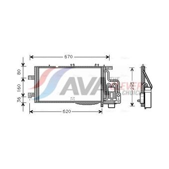 Condenseur, climatisation AVA QUALITY COOLING OEM 9201960 Condenseur, climatisation AVA QUALITY COOLING OEM 9201960