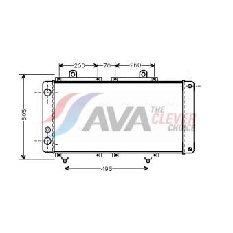 Radiateur, refroidissement du moteur AVA QUALITY COOLING OEM ZF05931556 Radiateur, refroidissement du moteur AVA QUALITY COOLING OEM ZF05931556