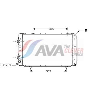 Radiateur, refroidissement du moteur AVA QUALITY COOLING OEM 1307392080