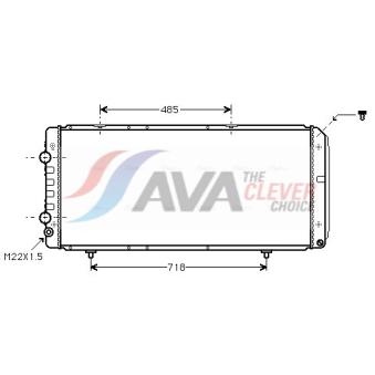 Radiateur, refroidissement du moteur AVA QUALITY COOLING OEM 1301N8