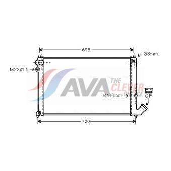 Radiateur, refroidissement du moteur AVA QUALITY COOLING OEM 133015