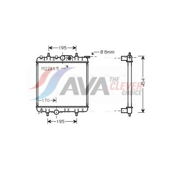 Radiateur, refroidissement du moteur AVA QUALITY COOLING OEM 133037