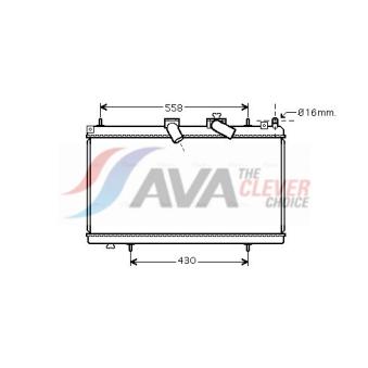 Radiateur, refroidissement du moteur AVA QUALITY COOLING PE2296