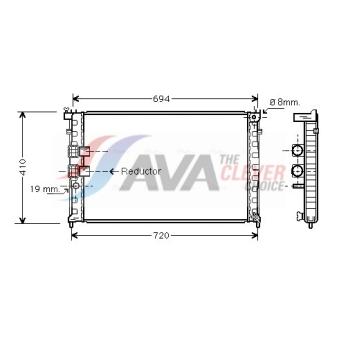 Radiateur, refroidissement du moteur AVA QUALITY COOLING OEM 133304 Radiateur, refroidissement du moteur AVA QUALITY COOLING OEM 133304