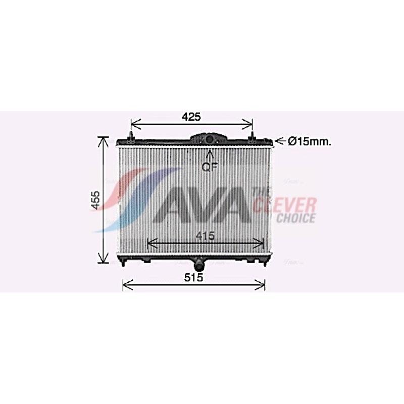 Radiateur, refroidissement du moteur AVA QUALITY COOLING PE2423 - Visuel 1