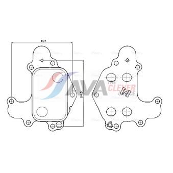 Radiateur d'huile AVA QUALITY COOLING PE3434