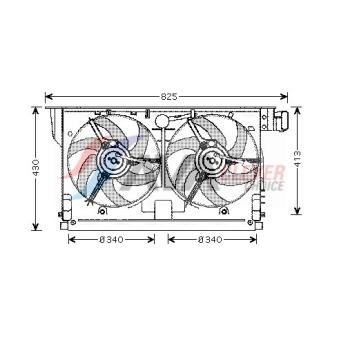 Ventilateur, refroidissement du moteur AVA QUALITY COOLING OEM 125473