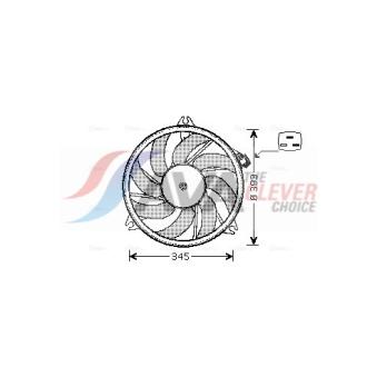 Ventilateur, refroidissement du moteur AVA QUALITY COOLING OEM 1253C5