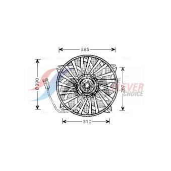 Ventilateur, refroidissement du moteur AVA QUALITY COOLING PE7529
