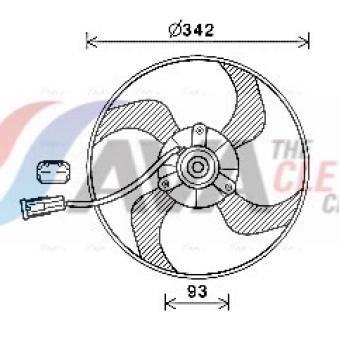 Ventilateur, refroidissement du moteur AVA QUALITY COOLING OEM 1253A8