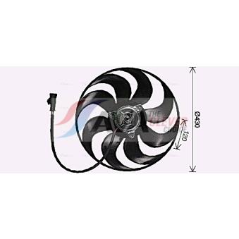 Ventilateur, refroidissement du moteur AVA QUALITY COOLING PE7559