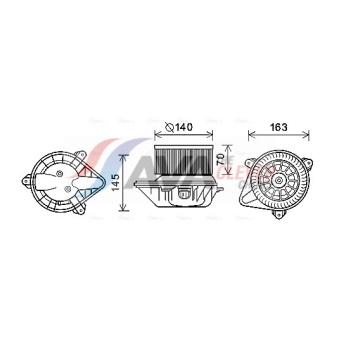 Moteur électrique, pulseur d'air habitacle AVA QUALITY COOLING PE8373